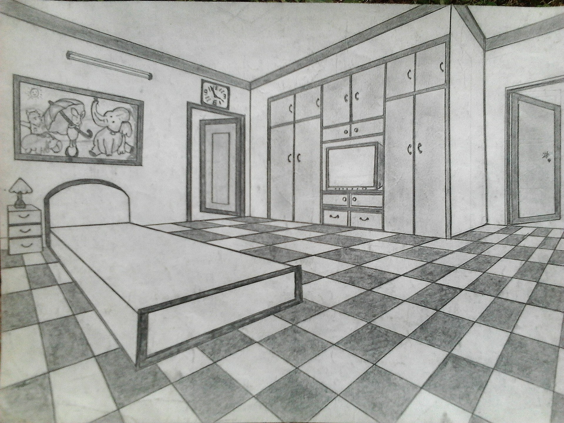 Two-point perspective — interior